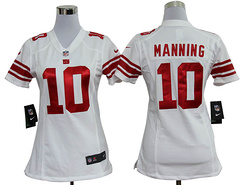 Womens Team Nike Jerseys New York Giants 10 Eli Manning White Game